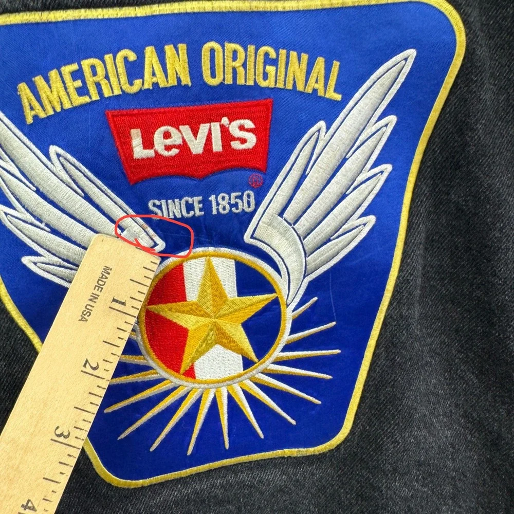 Levis Denim Jacket XL Faded Black‎ American Original Patch USA VTG 90s Trucker